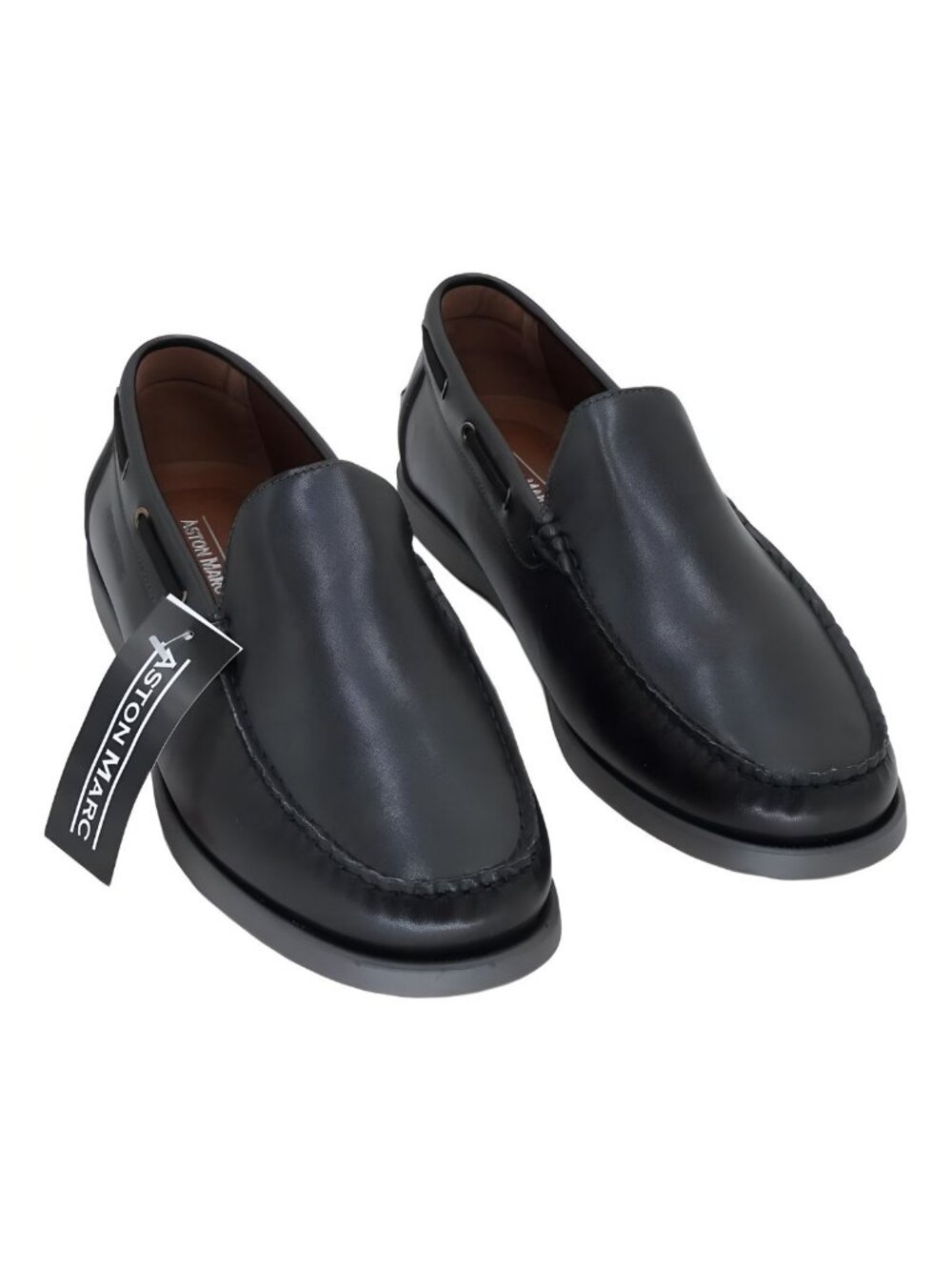 Aston Marc Mens’s Abrams Comfort Loafers Black US 12M EU 45